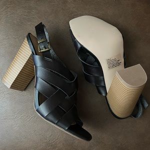JustFab Black Heeled Sandal